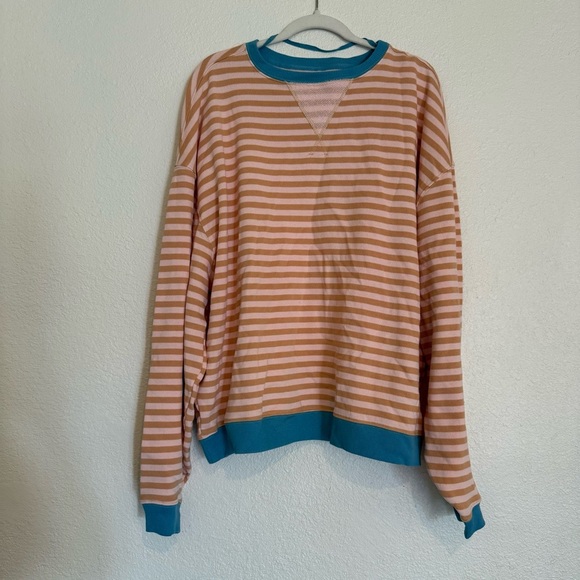 NWOT Free People Womens Classic Striped Crew Latte Combo - Picture 16 of 16